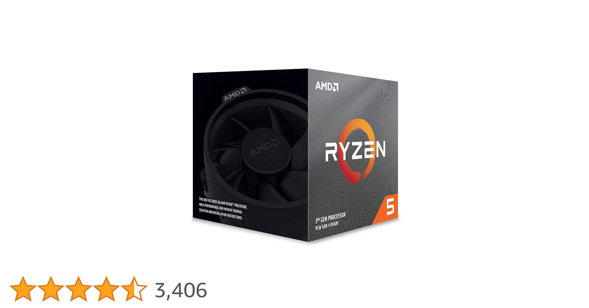 AMD Ryzen 5 3600XT 6-Core Processor with Wraith Cooler